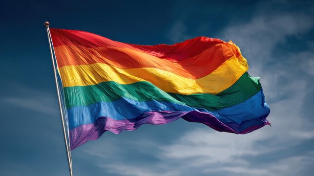 Pride Flag LGBTQ+ Rainbow Colors Freedom Celebration - Powered by Adobe