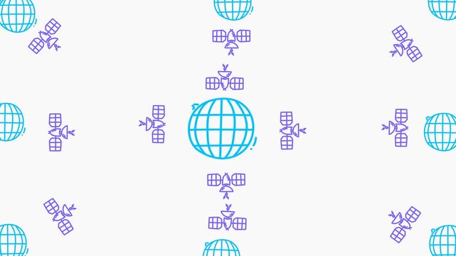 Satellite and Global Network Pattern &ndash; Futuristic Communication Technology 