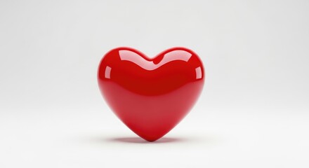 Fototapeta premium Red Heart Symbolizing Love and Affection.