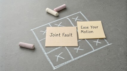 Creative Concept of Joint Fault and Motion with Chalkboard Graphics for Informative Projects