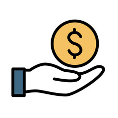 支払い・投資・寄付などの金融シーンを表現したビジネスイラスト