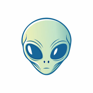 Alien Head Icon Vector Illustration.