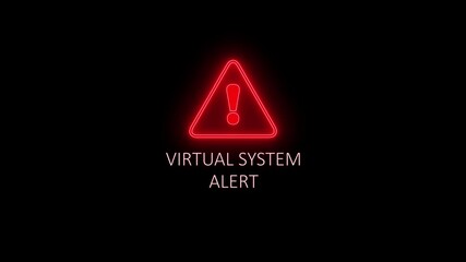 Virtual system alert icon with binary code background. The attention grabbing icon highlights the importance of digital safety in today's interconnected.
