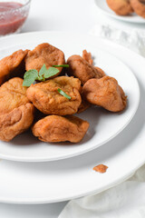 Overhead view of Akara bean cake, top view of nigerian akara fried beans cake