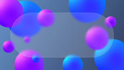 Frosted Glass Floating Spheres Abstract Dark Background