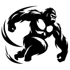 Gorilla silhouette vector design
