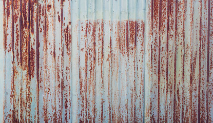 old rusty galvanized iron wall texture