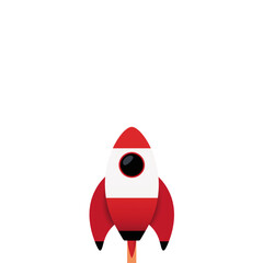 Fototapeta premium flat 2D icon vector illustrator a tiny spaceship