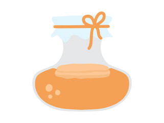 Kombucha Scoby Fermented Jar Illustration
