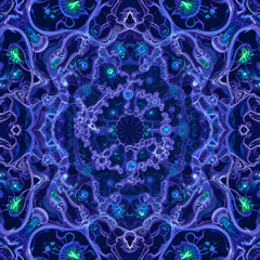 Seamless repeating pattern of intricate microscopic cells