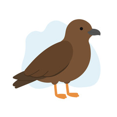 South polar skua stands alert on icy terrain, skua embodies power and survival, skua thrives in harsh polar regions, symbolizing courage, adaptability, and strength of wild nature.