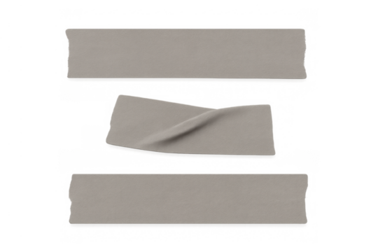 Masking tape pieces creating a border, adhesive elements for scrapbooking, various sticky strips on transparent background - Powered by Adobe