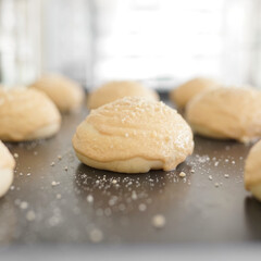 Fresh bread before bake