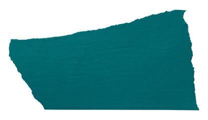green crumpled torn tape isolated on transparent background.