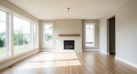 Empty living room in the house