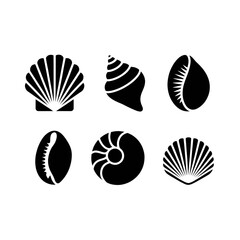 Elegant seashells outline for modern coastal designs
