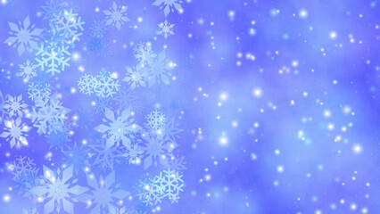 Beautiful Glowing Snowflakes Background with Magical and Dreamy Atmosphere