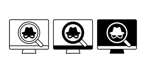 Fraud Detection Black Icon Bundle Financial Security, Banking Protection, Risk Management Concept