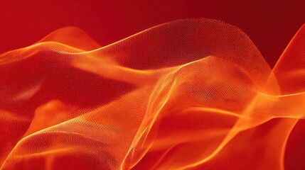 Obraz premium Abstract red and orange flowing shapes modern design background