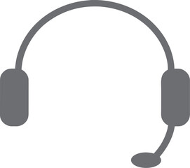 Headset Icon Vector for Customer Support and Call Center Design