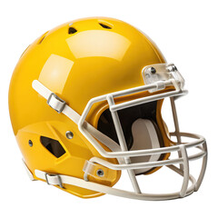 Naklejka premium Yellow american football helmet mockup png protective gear png sports helmet png football equipment png team helmet png blank mockup png transparent background image