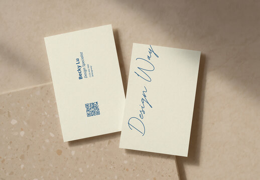 Elegant And Minimal Business Card Mockup Psd