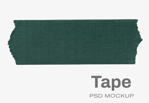 Green Tape Psd Mockup Design