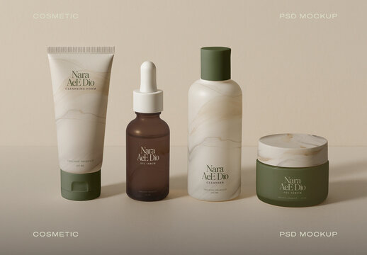 Elegant Skincare Product Mockup Psd