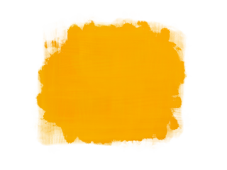 An isolated vibrant orange watercolor paint stroke creates an abstract background texture.