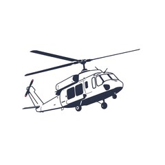helicopter vector illustration