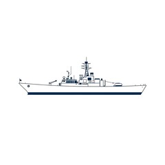 vector illustration of a ship