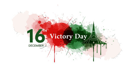 Bangladesh victory day design with national monument and colors