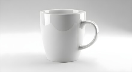 Elegant Modern Cup Design for Home, Office & Café Use Minimalist White Ceramic Coffee Mug