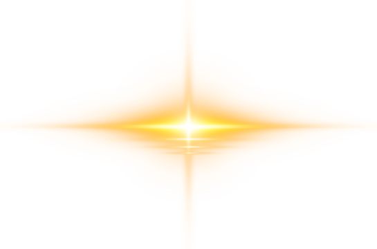 Bright Golden Horizontal Lens Flare Effect, png stye with Sunlight Reflection – star, flash, light, overlay, reflection, energy, bright
