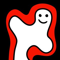 ghost icon cartoon illustration
