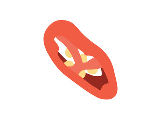 Chopped Red Chili Pepper Illustration
