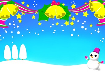 Naklejka premium ホワイトクリスマス