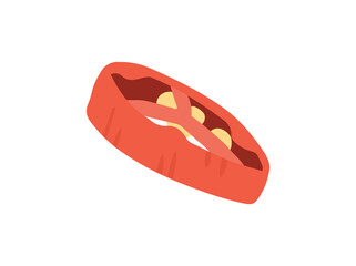 Sliced Red Chili Pepper Illustration
