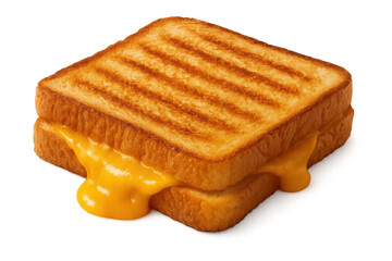 Grilled cheese sandwich melting, comfort food snack with golden toasted bread, transparent background