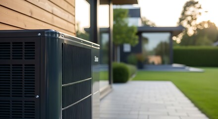 Home HVAC System Unit Outdoor Modern Residential Air Conditioning