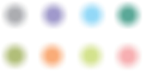 Colorful Easter eggs set on transparent background with bright decorative design