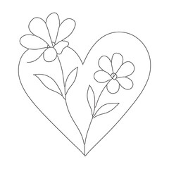 heart with flowers