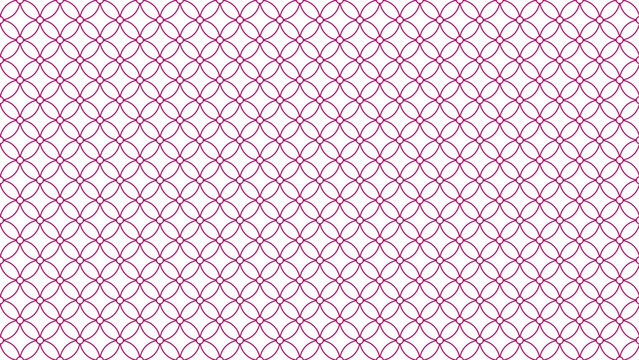 星付き七宝紋（背景透過・赤紫色）