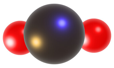 Molecular Glow: CO₂ in 3D. Holographic Molecular Models: Visualizing  Carbon Dioxide. Graphic image materials that can be used in chemistry classes