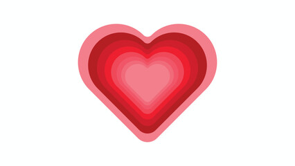 Heart, love, romance or valentine's day red vector icon for apps and websites