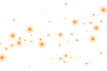 Vibrant Orange Bokeh Light Leak PNG Overlay — Abstract Warm Gradient Blur and Glowing Circles, FireFlies light effect PNG