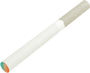 Halftone Cigarette vintage design on transparent background.