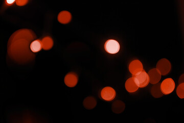 Radiant Red Bokeh Light Overlay — Abstract Gradient Blur with Glowing Circles for Modern Designs