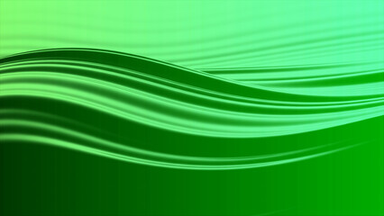 Abstract green flowing wave background smooth gradient lines modern design element for presentations and wallpapers