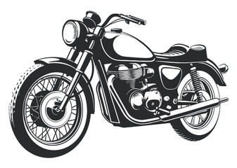 Fototapeta premium Motorcycle vintage bike illustration